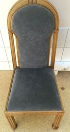 Antik Stuhl Eiche rustikal Einzelstück gepolstert